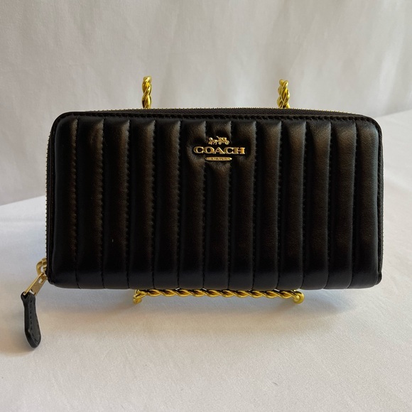 Coach - Black Quilted Nappa Leather Wallet - NWT - Picture 2 of 5